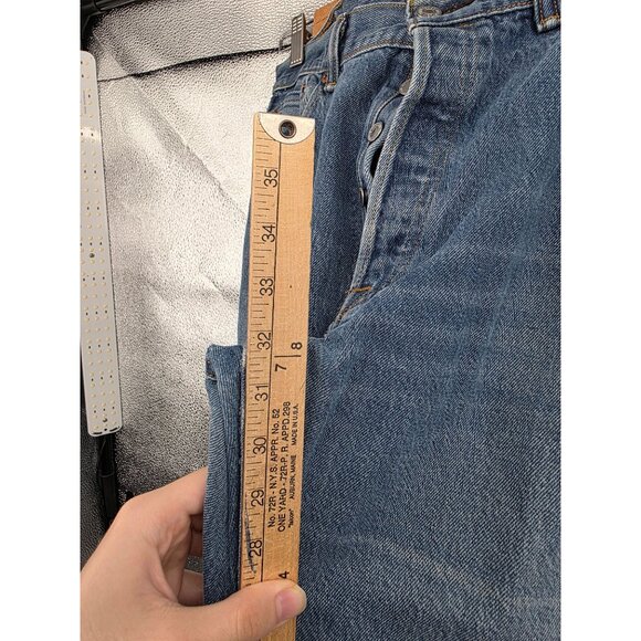 Levis 501 Original Fit Button-Fly Jeans W36 L36 Vintage Denim - Picture 6 of 7